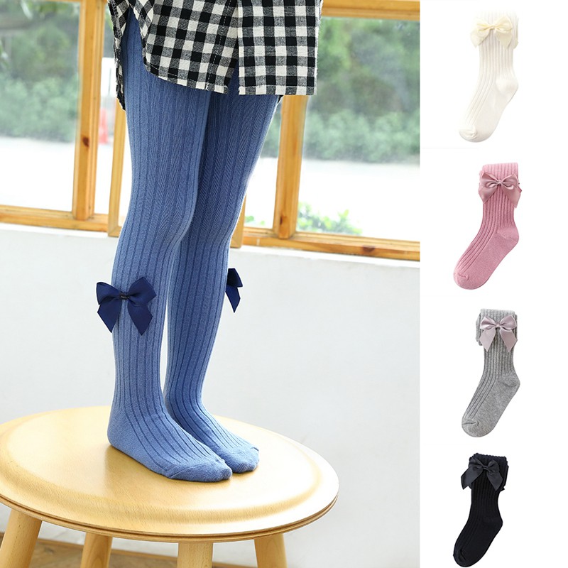 Quần Tất Đính Nơ Xinh Xắn Cho Bé Gái