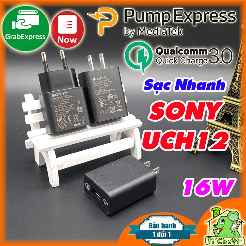 [ZIN Chính Hãng] Củ Sạc Nhanh Sony UCH12 ZIN (có Pump Express 2.0 & QC 3.0)