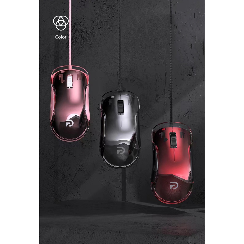 CHUỘT GAMING CRYSTAL G702 LED RGB TRONG SUỐT CHÍNH HÃNG