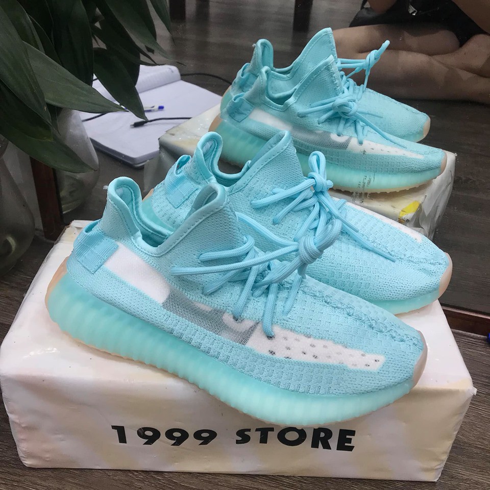 SALE ✅ (ảnh thật) giày thể thao nam nữ yz 350 xanh ngọc ✅