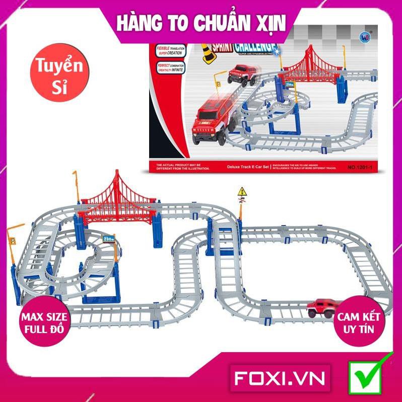 Mô hình lắp ráp đường ray xe lửa Foxi-Xếp hình tàu hỏa-tàu lượn siêu tốc-đa dạng và sáng tạo