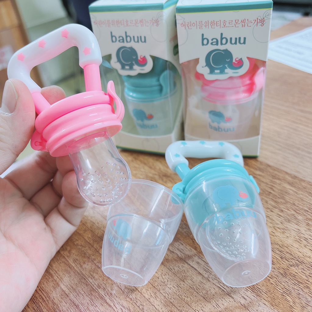 Túi nhai tập ăn dặm chống hóc cho bé kèm hộp