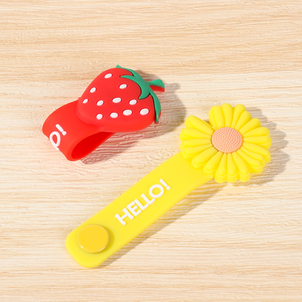 Phụ kiện quấn bảo vệ dây cáp dữ liệu/ tai nghe bằng silicon họa tiết hoạt hình dễ thương đa năng