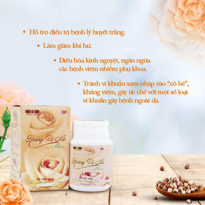 Viên Uống Giảm Khí Hư Huyết Trắng Hoàng Tố Nữ 60 viên