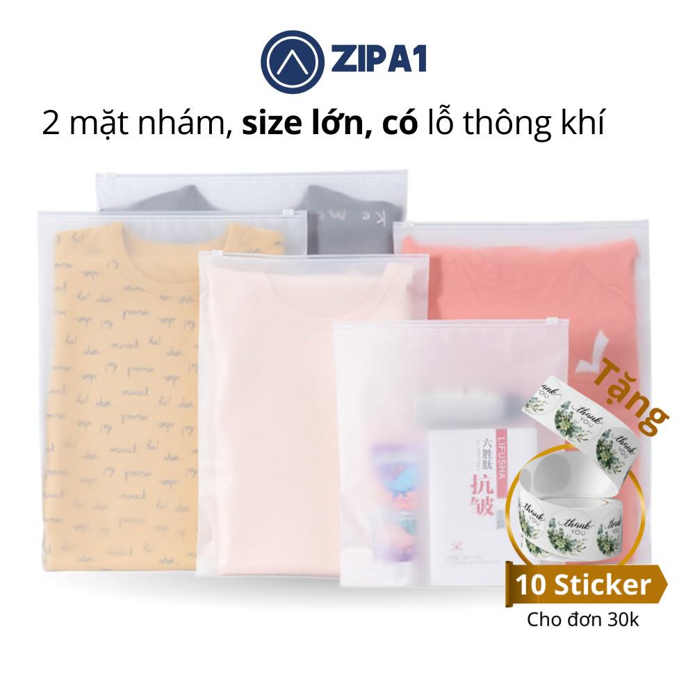Size lớn: Túi Zip lụa kéo 2 MẶT NHÁM - Túi zipper Zip A1 - A1005