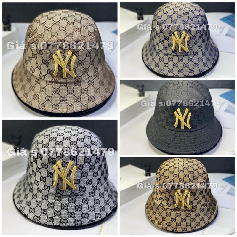 Mũ bucket in gg thêu ny thời trang