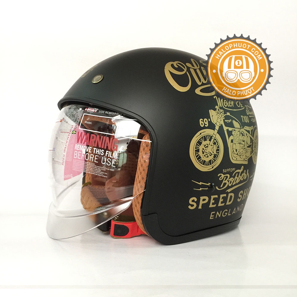 [Chính hãng] Nón bảo hiểm kính âm Royal M139 V5 đen (tặng balo rút)