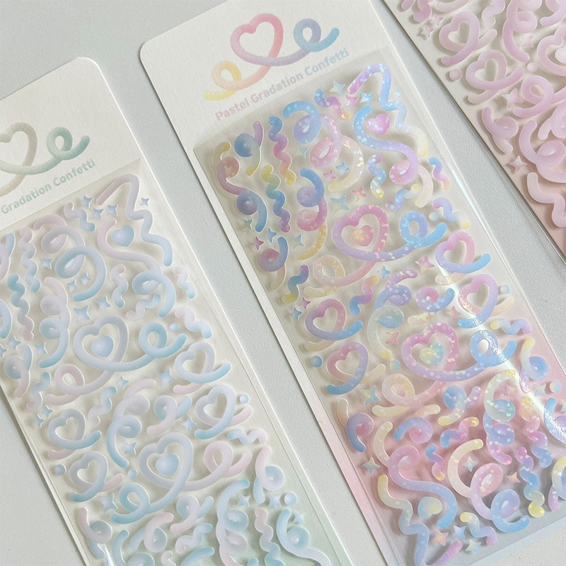 1 Cuộn Dây Ruy Băng Laser Họa Tiết Trái Tim Trang Trí Ảnh Phong Cách Hàn Quốc Ngọt Ngào DIY