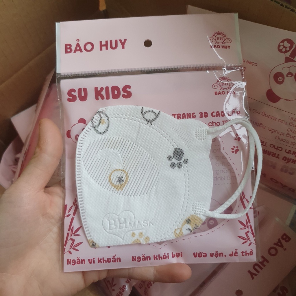Khẩu Trang Trẻ Em 3D Gấu Kids  Dành Cho Bé Dưới 8 Tuổi-Hàng Chính Hãng
