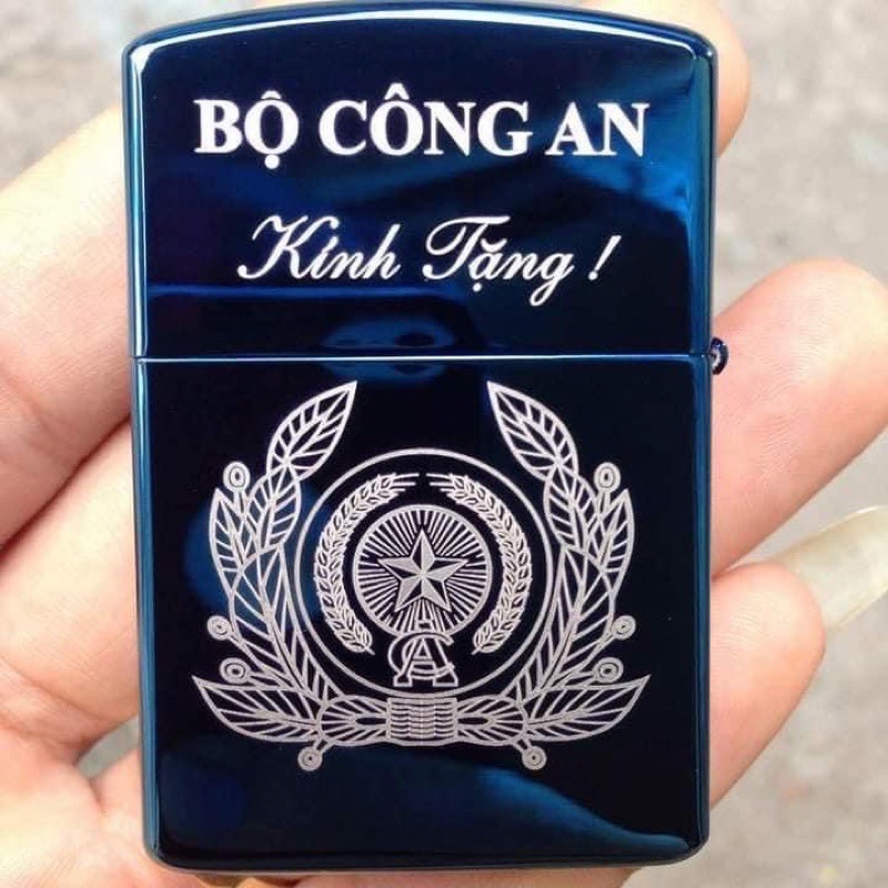 Vỏ Zippo logo Quân đội Công an