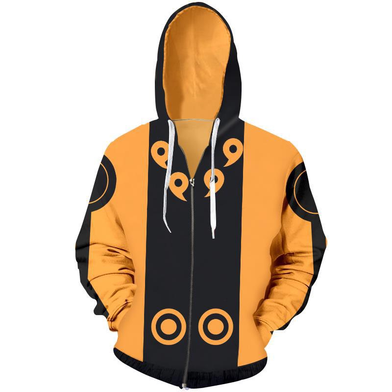 Áo Khoác Hoodie Phối Khóa Kéo In Họa Tiết Naruto 3d | BigBuy360 - bigbuy360.vn