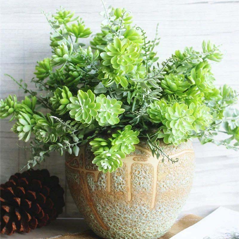 Hoa Giả 🌺 Cành Hoa Đá Nhựa, Dương Xỉ Hoa Đá Cắm Điểm