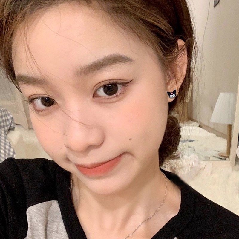 【kifli】SANRIO Bông Tai Dạng Kẹp Màu Bạc S925 Thiết Kế Đơn Giản Dễ Thương