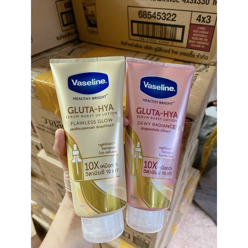Kem Dưỡng Thể Body Vaseline Ngày Và Đêm Perfect Serum 50X Thái Lan Tuýp 330ml Giúp Da Trắng Sáng Mịn Màng Giảm Thâm