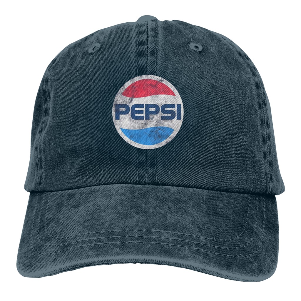 Mũ Lưỡi Trai Màu Đen Thêu Logo Peting Pepsi