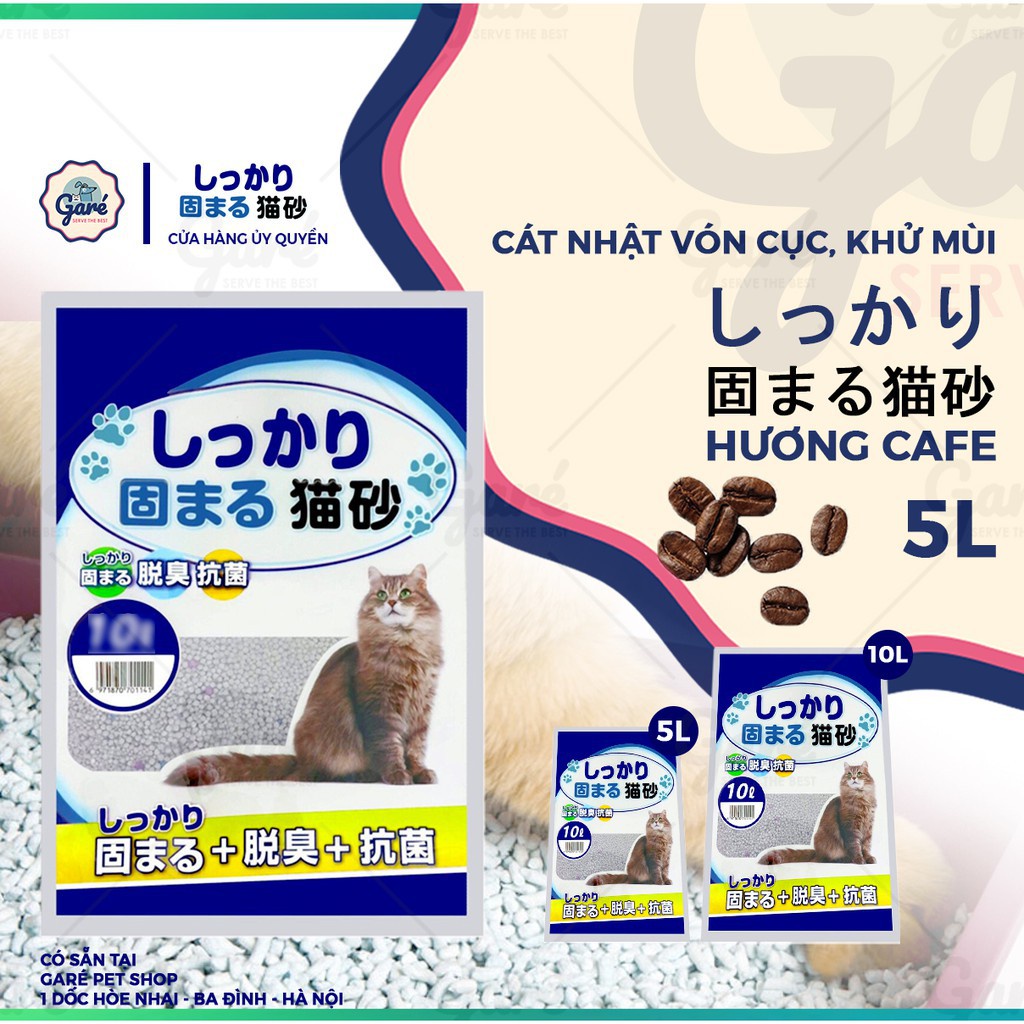 [FREESHIP] Cát vệ sinh cho mèo, siêu vốn, khử mùi, không bụi - Gói 8L, cát samcat, cát nhật