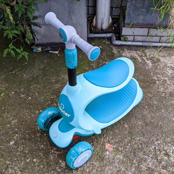 Xe trượt scooter đa năng kết hợp chòi chân và bập bênh Broller BABY PLAZA S790