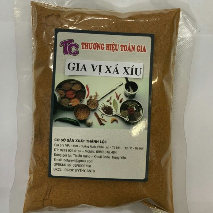 [Hàng dùng thử ] Bột gia vị xá xíu gói 100gr - Ướp thịt xá xíu tiện lợi, thơm ngon, chuẩn vị