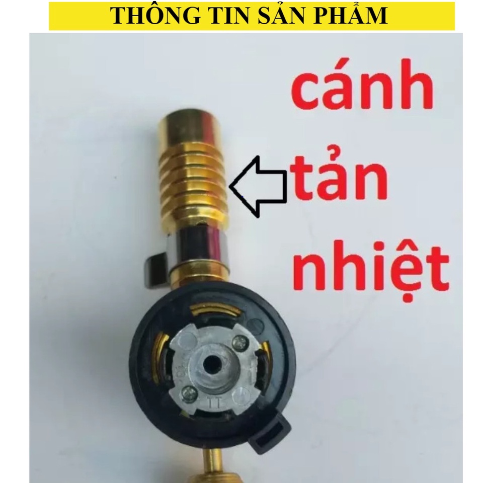 Đầu khò gas mini nhật cao cấp đồng nguyên khối có vòng chỉnh oxy nhiệt độ đến 1350°C