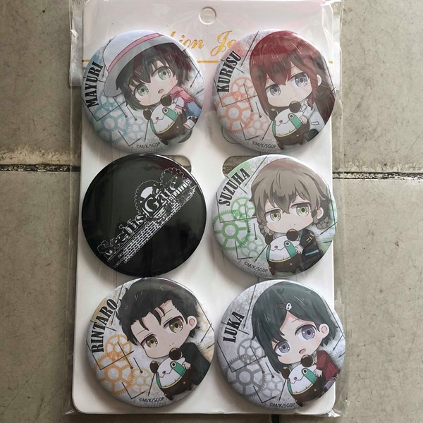 Set 6 cái Huy hiệu Anime Steins;Gate - Otakushop