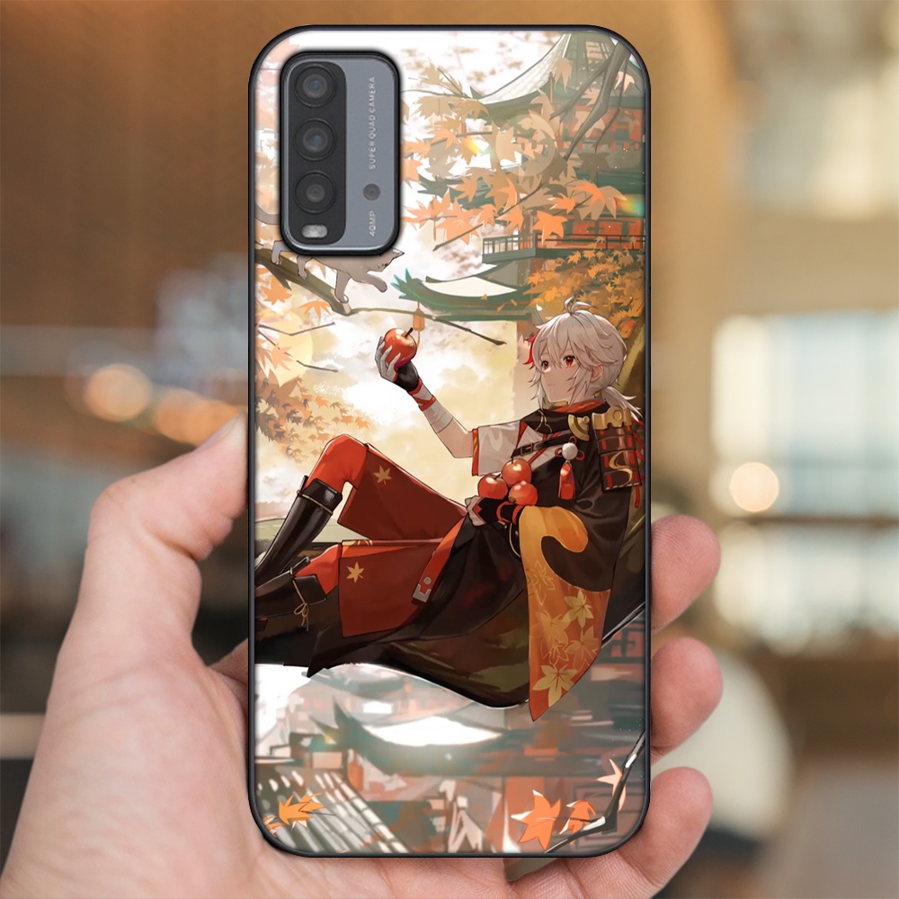 Ốp lưng Xiaomi Redmi 9T viền đen in hình Kazuha Genshin Impact