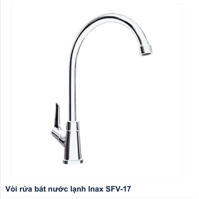 Vòi rửa chén bát đường nước lạnh chính hãng INAX SFV-17 bảo hành 3 năm