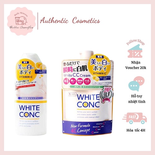 Sản Phẩm Dưỡng Thể Trắng Da CC Cream White Conc