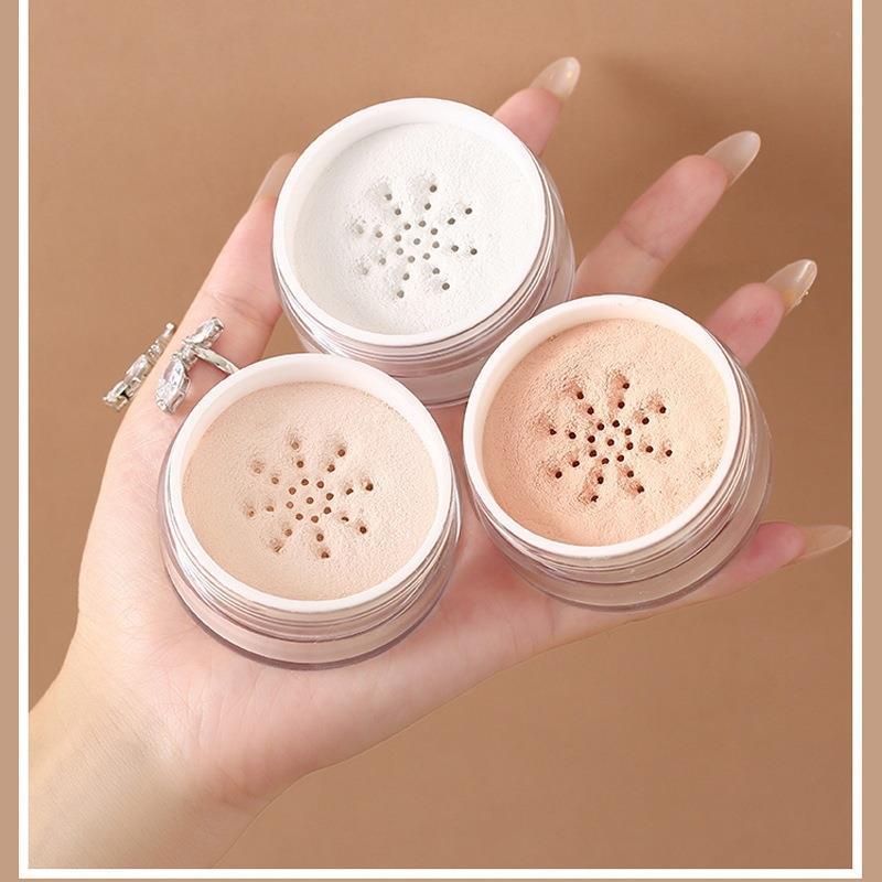 Phấn phủ bột kiểm soát dầu Lameila Sakura siêu mịn, Phấn phủ nội địa Trung dạng bột cánh hoa Lameila Gather Beauty