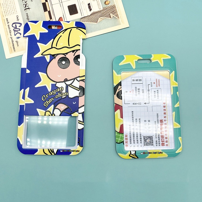 Dây Đeo Thẻ Bảng Tên Sinh Viên Học Sinh Nhân Viên Văn Phòng ID Card Móc Gắn Chìa Khóa Điện Thoại Cậu Bé Bút Chì Shin