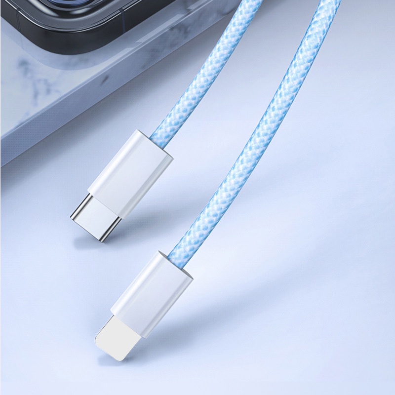 Dây Cáp Sạc Nhanh 20w 12w PD Từ Nilon Bện Dài 1M Chuyển Đổi Cổng Type-C Sang i-Products