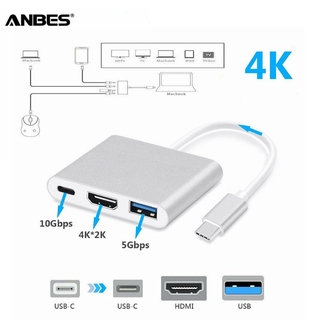Hub Chuyển Đổi Cổng Type-c Sang Cổng Hdmi 4k / Usb / Type C 3 Trong 1 Cho Macbook / Ipad Dùng Trong Trình Chiếu