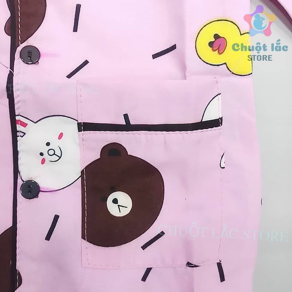 Bộ Pijama Dài Tay Cho Bé Trai Và Bé Gái Chuột Lắc Store Từ 10Kg Đến 20Kg Chất Kate Thái Dày Dặn