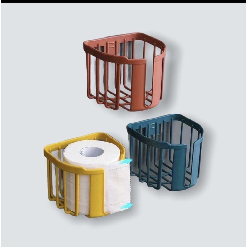 Giỏ đựng giấy vệ sinh bằng nhựa dán tường siêu tiện dụng