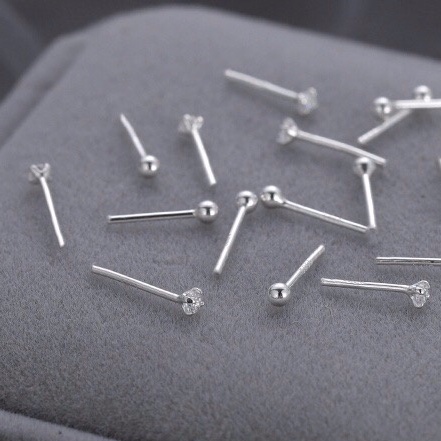 Bông tai nữ nhỏ 2mm , khuyên tai bạc ta chuẩn