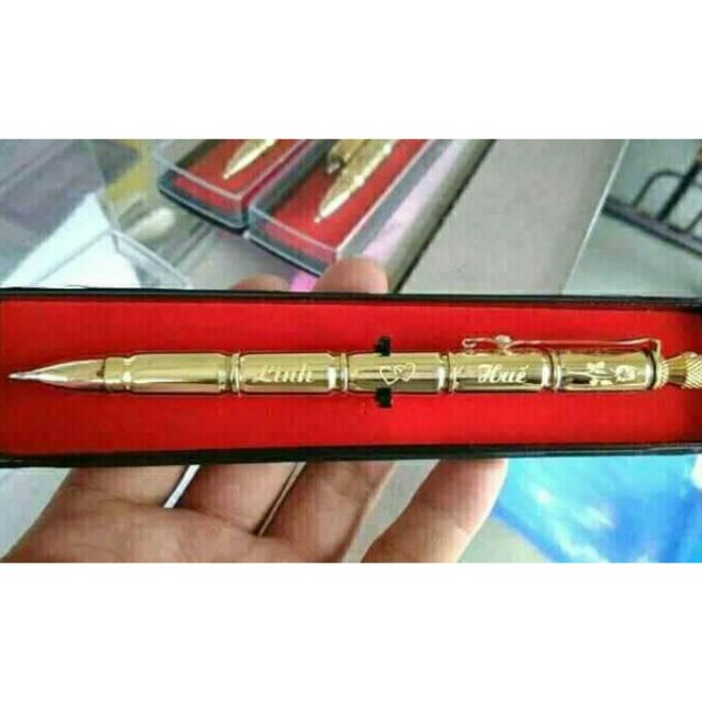 Bút bi vỏ đạn k54 5 đốt khắc Laser