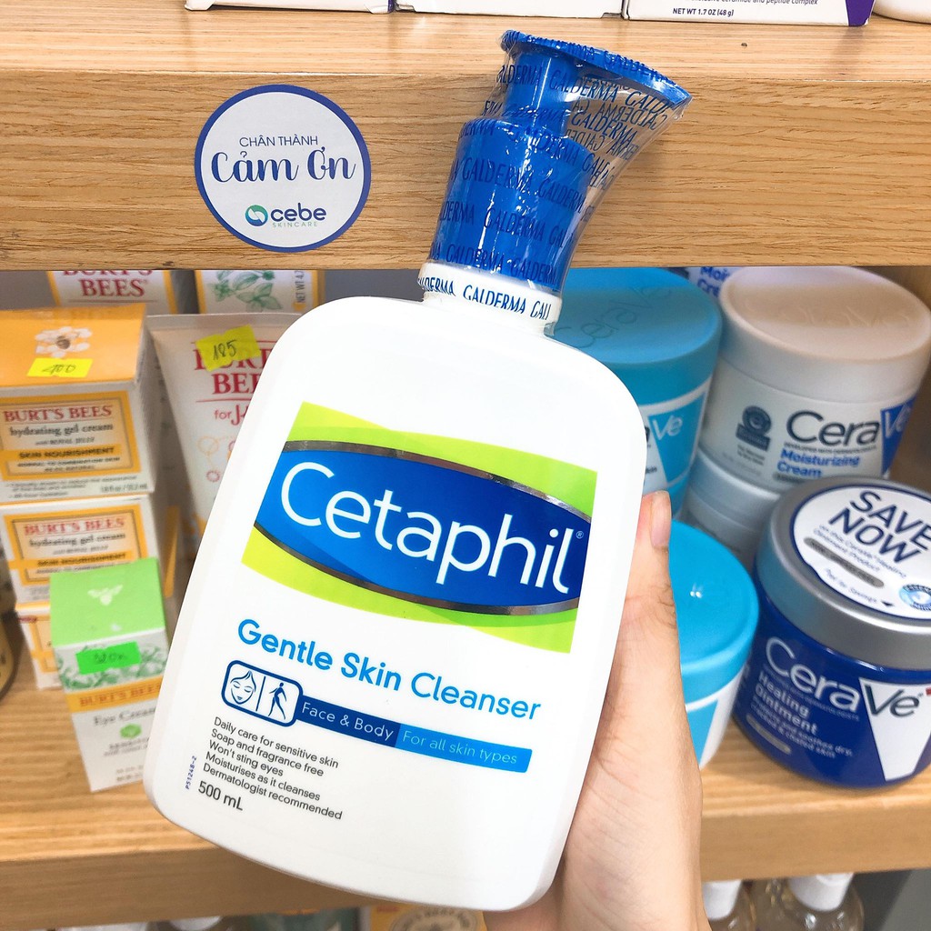 [Hàng Cty] Sữa rửa mặt Cetaphil Gentle Skin Cleanser Face & Body (500mL)