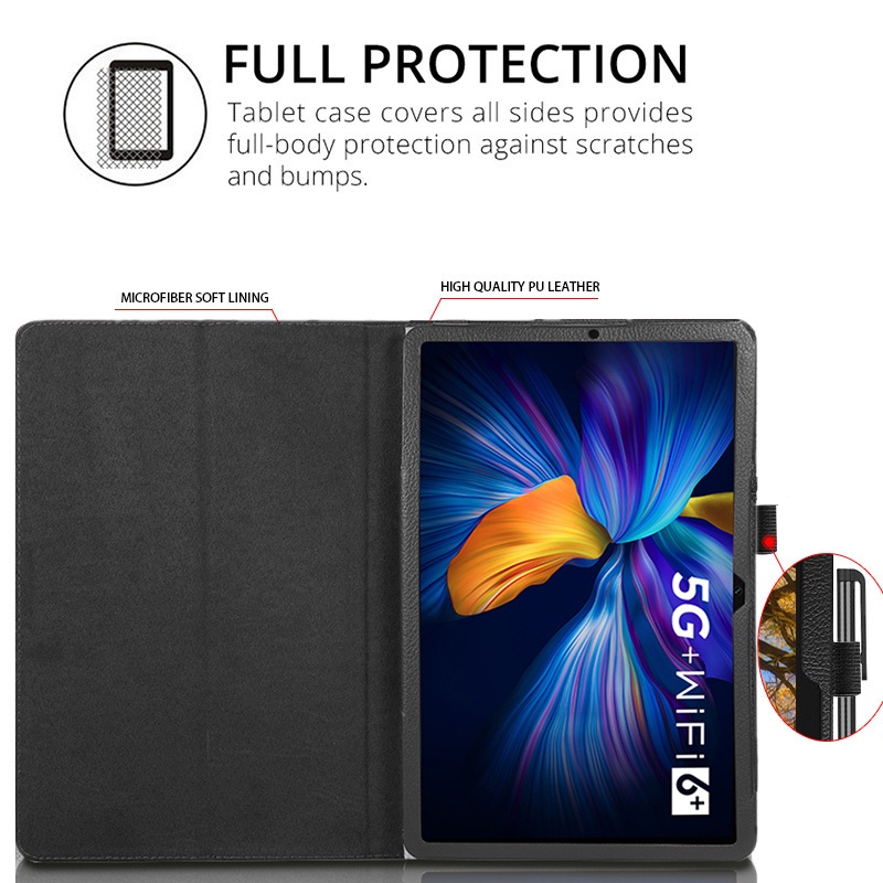 Ốp máy tính bảng + miếng dán màn hình cho Lenovo Tab P11 TB-J606F Tab M10 fhd Plus X606 10.3''TB-X606F/X M10 HD 2nd Gen TB-X306X/FS