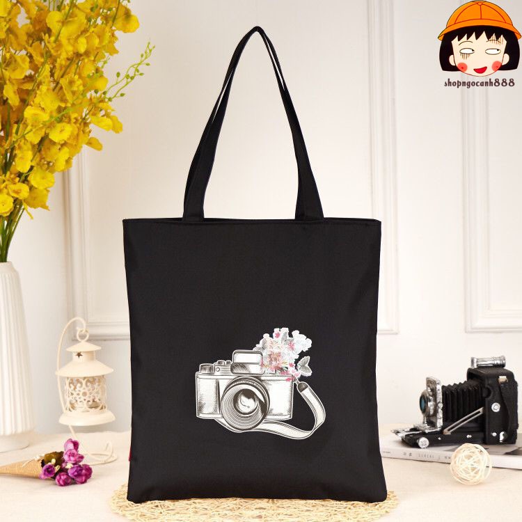 [Xả Kho 8 Mẫu Siêu Xinh] Túi Vải Tote Dày Dặn Chất Xịn Túi Vải Canvas Thời Trang Hàn Quốc Xinh Xắn !