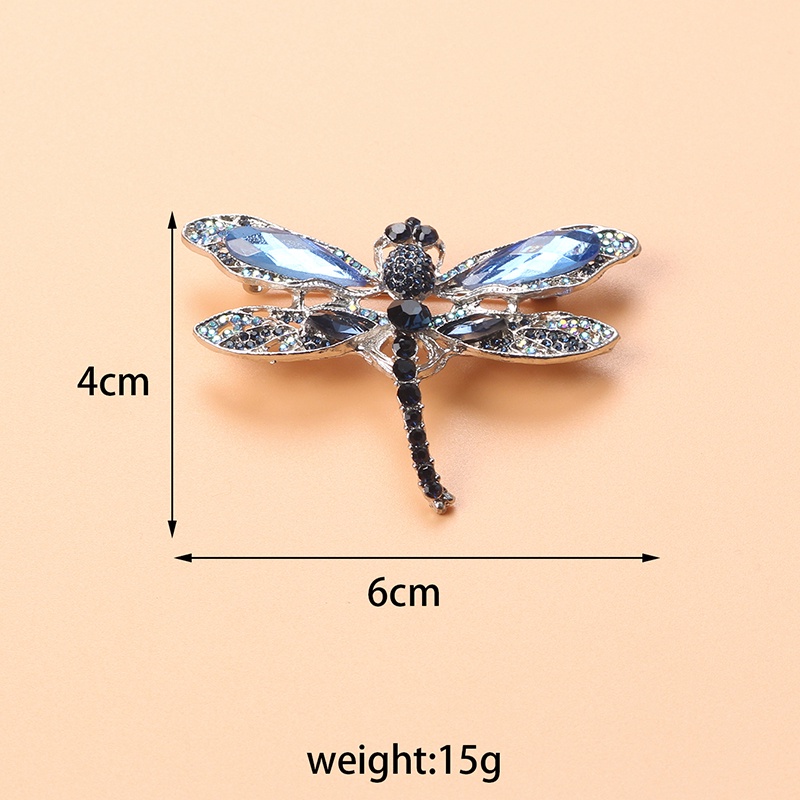 Trâm Cài Áo Hình Chuồn Chuồn Đính Đá Pha Lê Xanh Lam Nhiều Màu Thời Trang Cao Cấp