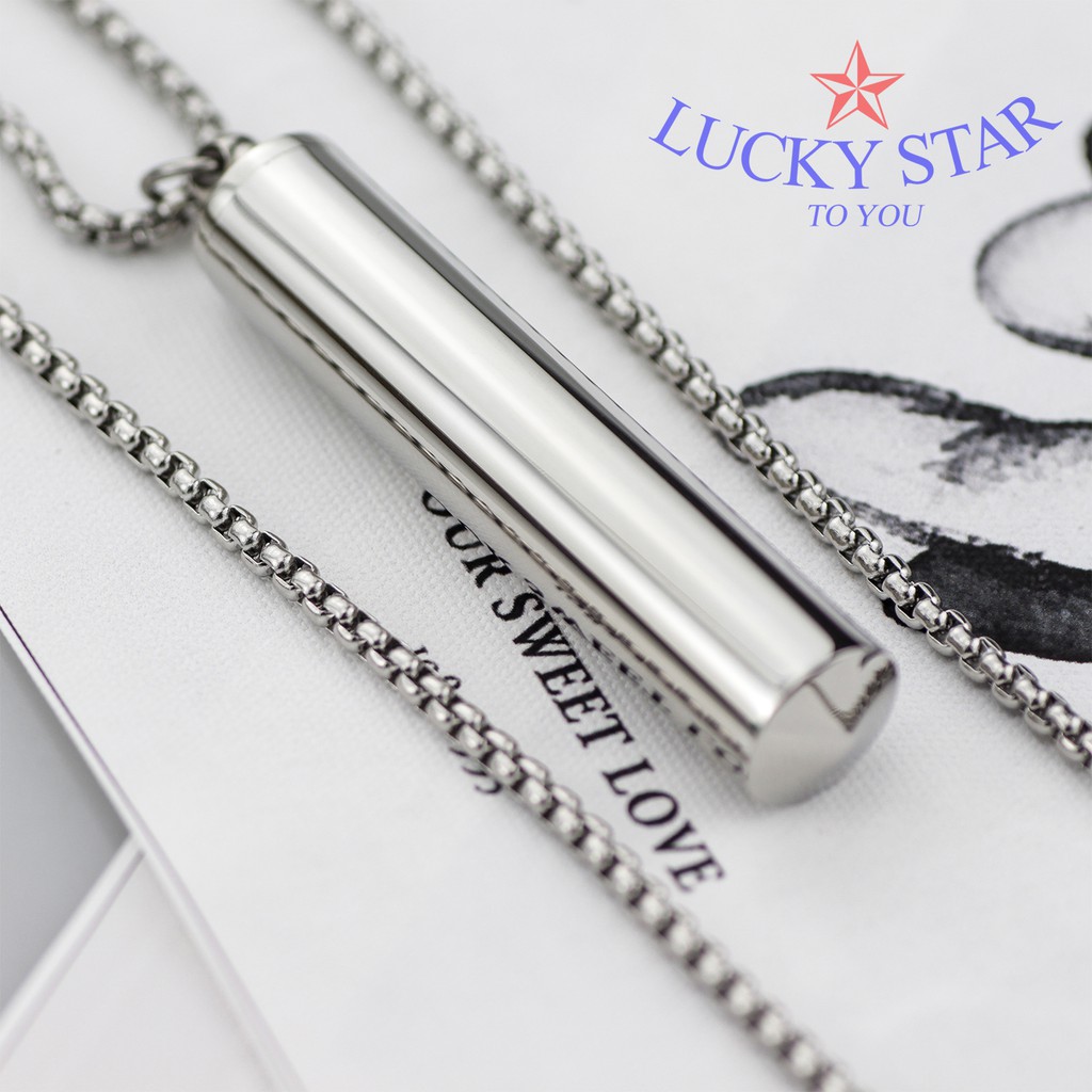 Dây chuyền nam trụ rỗng lớn 6,3cm thời trang độc đáo