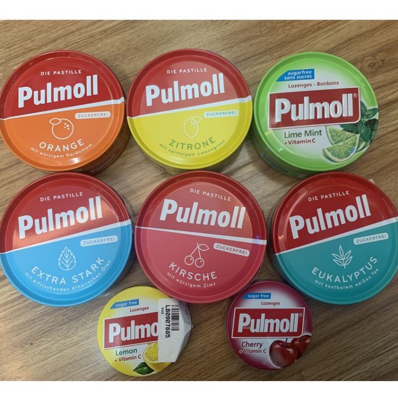 Kẹo PULMOLL - kẹo ngâm giảm ho không đường - hộp 20g và 50g