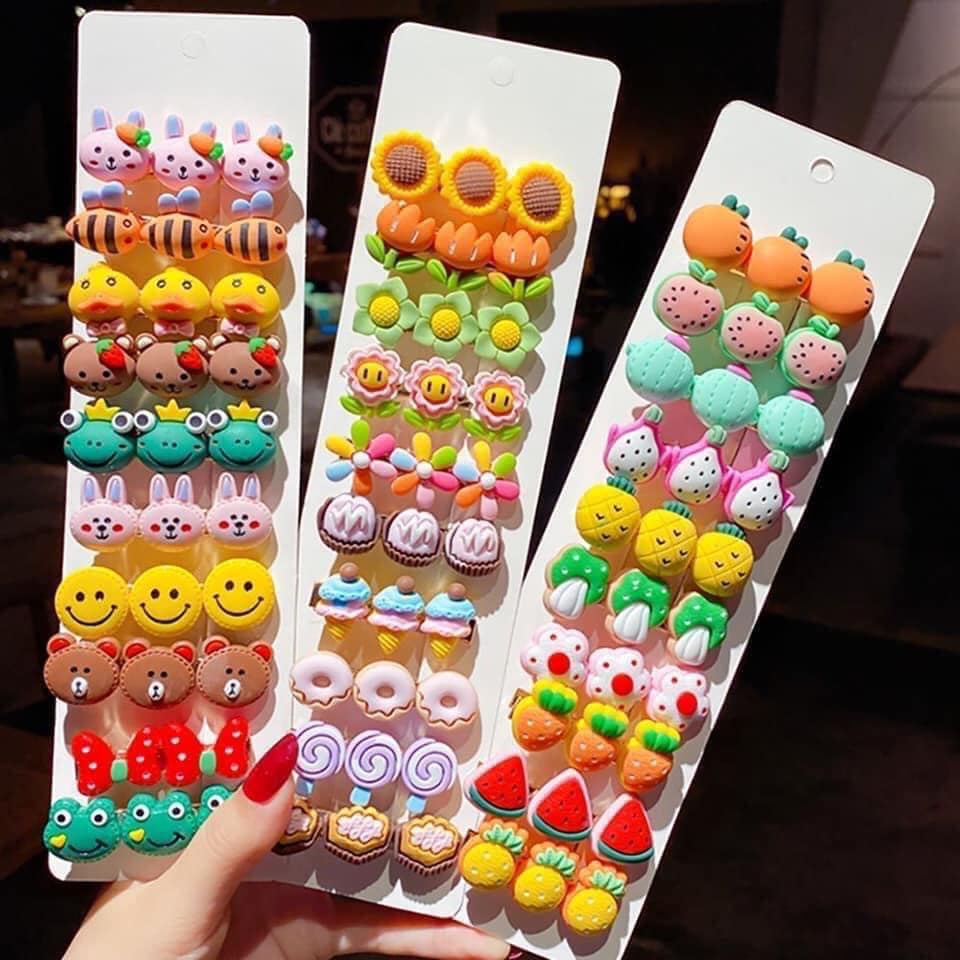 Sét 10 cặp tóc cho bé hình hoa quả trái cây ( giao ngẫu nhiên )