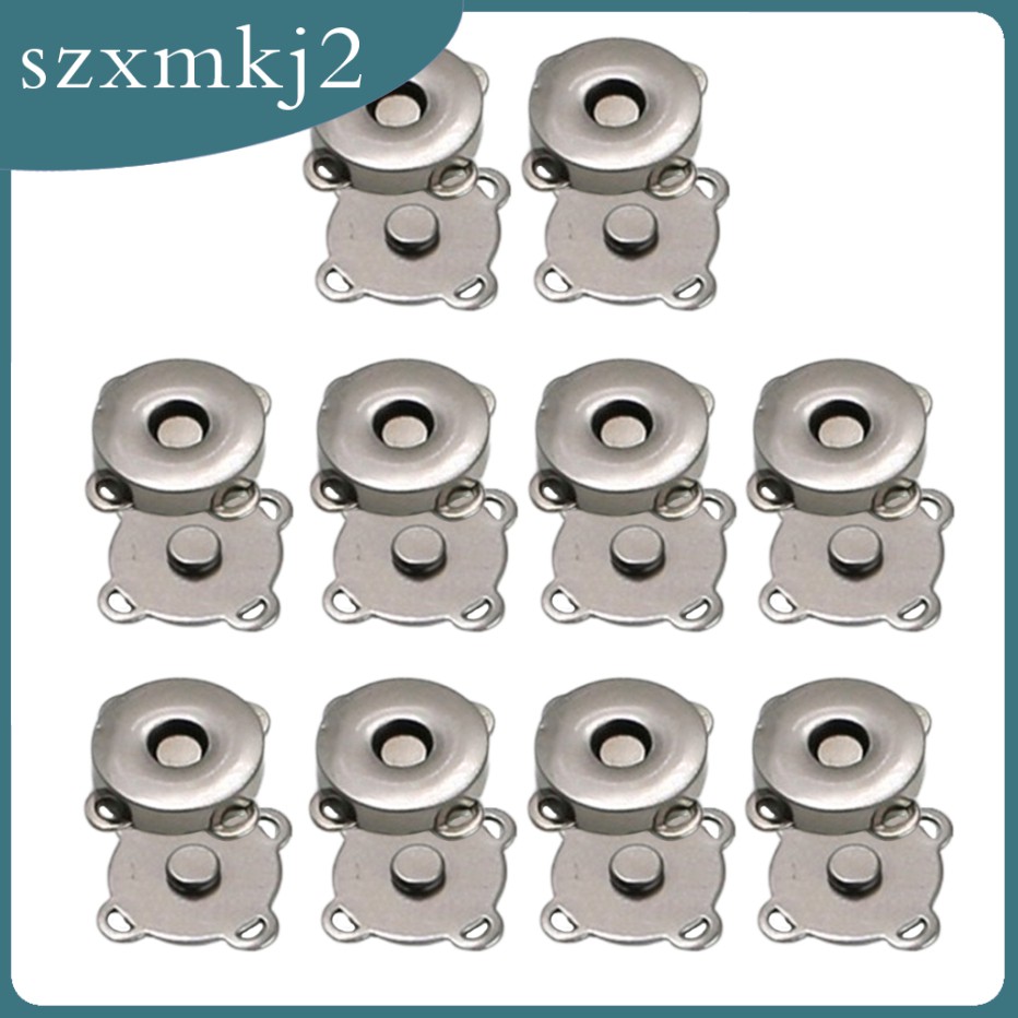 [szxmkj2] Set 10 Cặp Nút Nam Châm Làm Túi Xách DIY 14mm