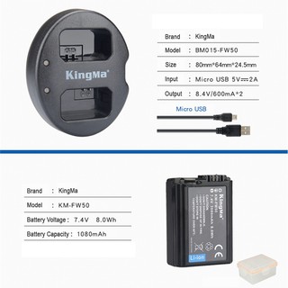 Bộ sạc 2 pin máy ảnh sony FW-50