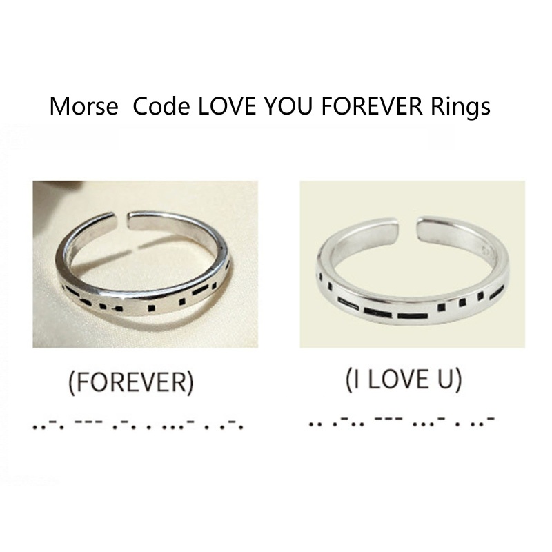 Nhẫn Mở Hình Mã Vạch Cá Tính Phù Hợp Làm Quà Cho Nữ