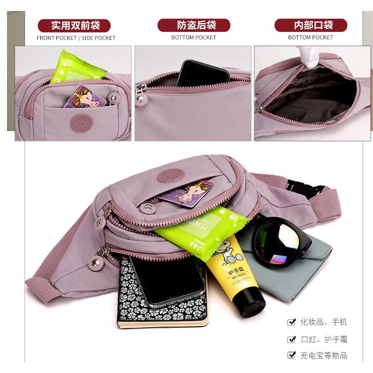 Túi Bao Tử Siêu Nhẹ Chống Thấm Nước Nhiều Ngăn Thời Trang Thể Thao Cho Nam Và Nữ