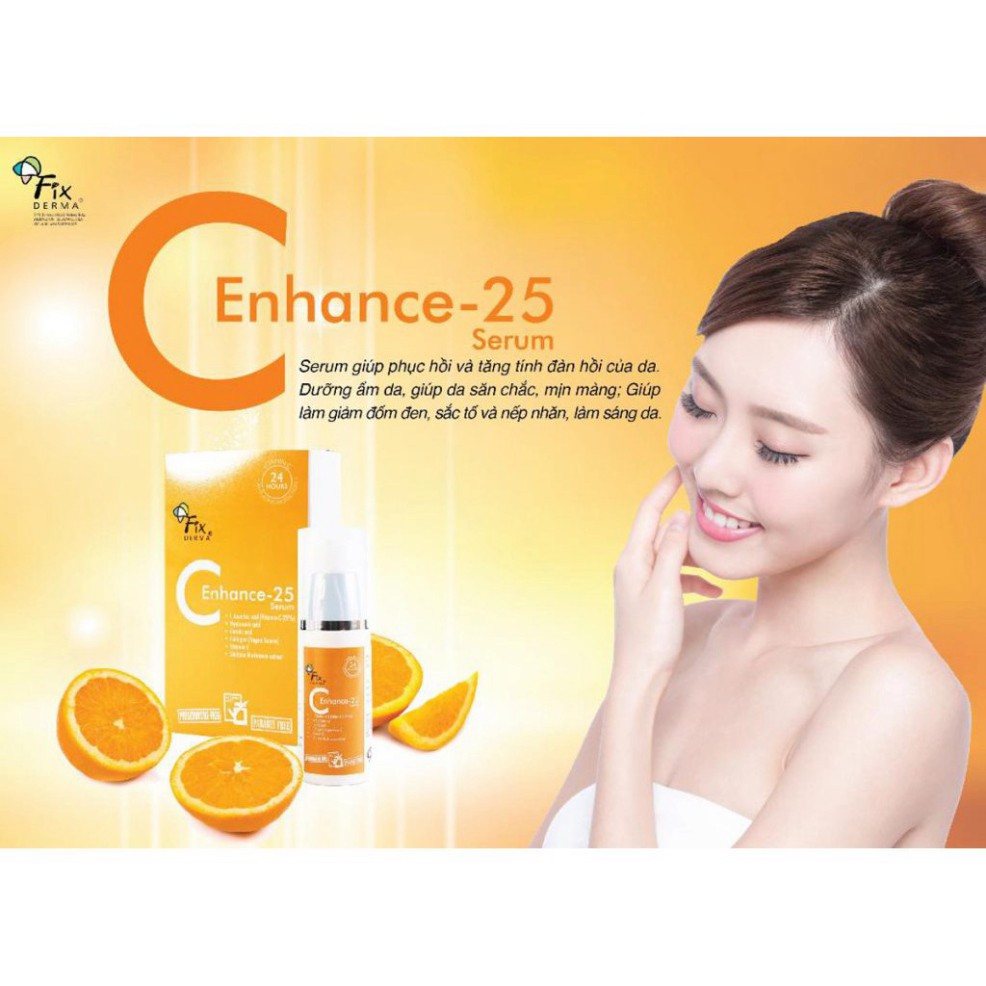 [CHÍNH HÃNG] Fixderma Serum Tái Tạo – Trẻ Hóa Làn Da C Enhance 25 15ml