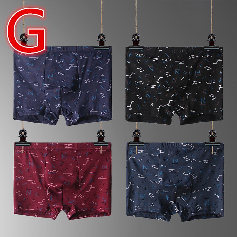 SMY Bộ 4 quần lót boxer mềm mại và thoáng khí cho nam giới