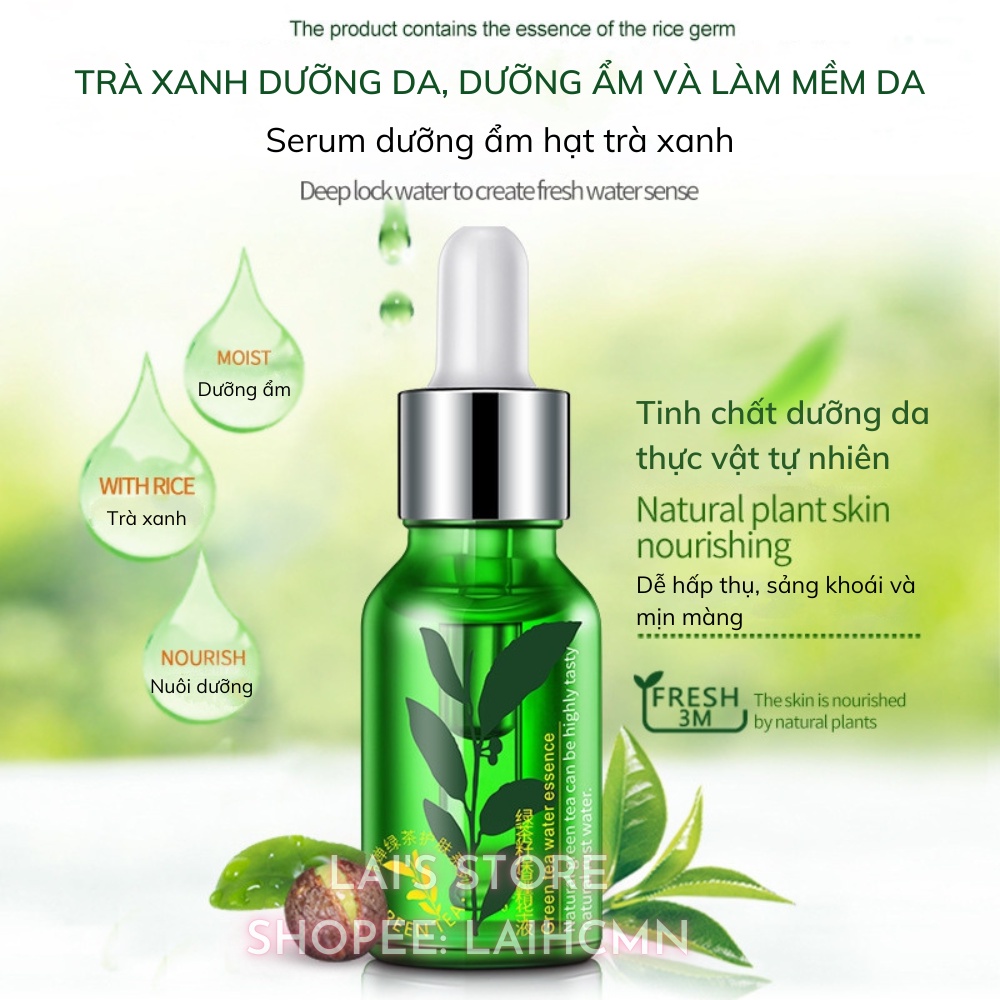 Serum Trà Xanh Rorec Sạch Mụn, Thu Nhỏ Lỗ Chân Lông, Dưỡng Ẩm, Sáng Da, Đều Màu Da Nội Địa Trung Chính Hãng