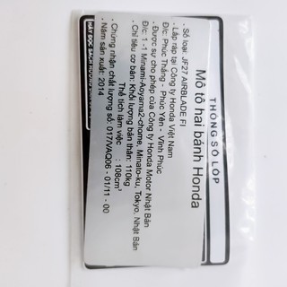 Bộ Tem thông số dành cho xe AirBlade Fi đời 2010-2014